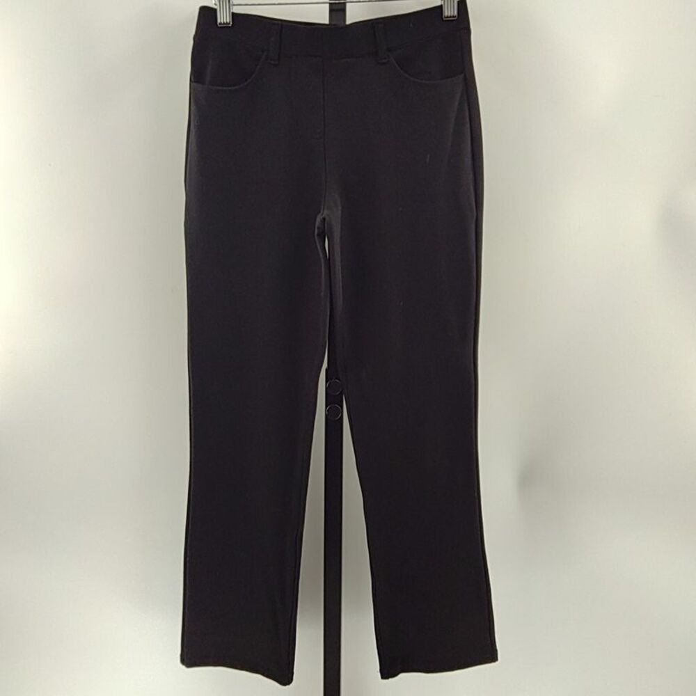 Quince Women Ultra-Stretch Ponte Straight Leg 4-Pocket Pants Black XS